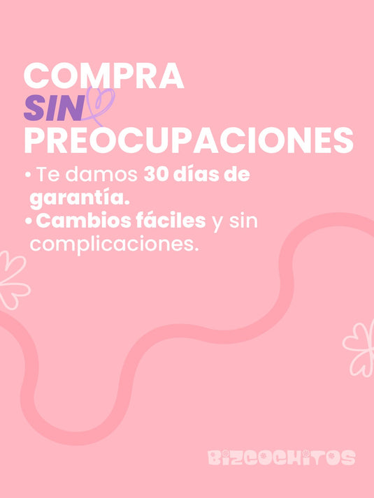 Compra sin preocupaciones: 30 días de garantía y cambios fáciles, sin complicaciones.